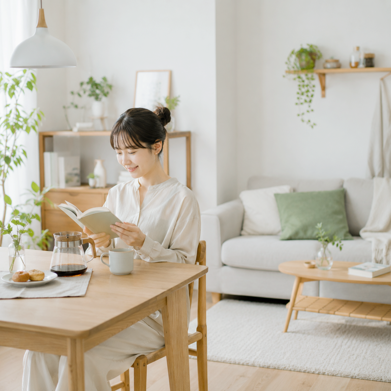 Relaxing living room scene