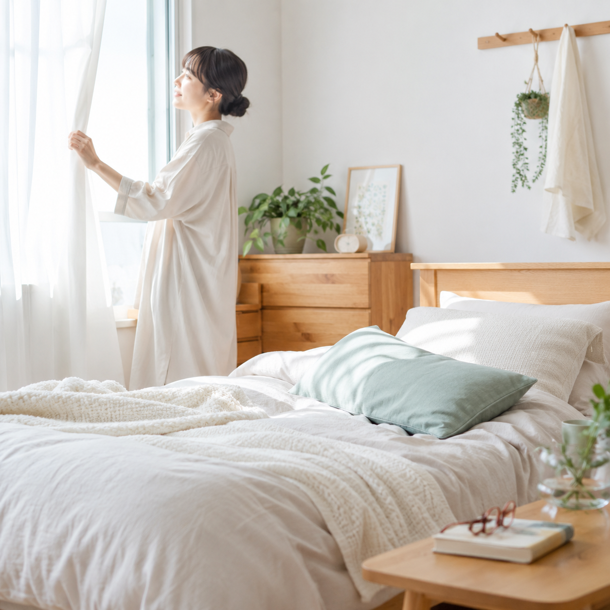 Bright bedroom scene